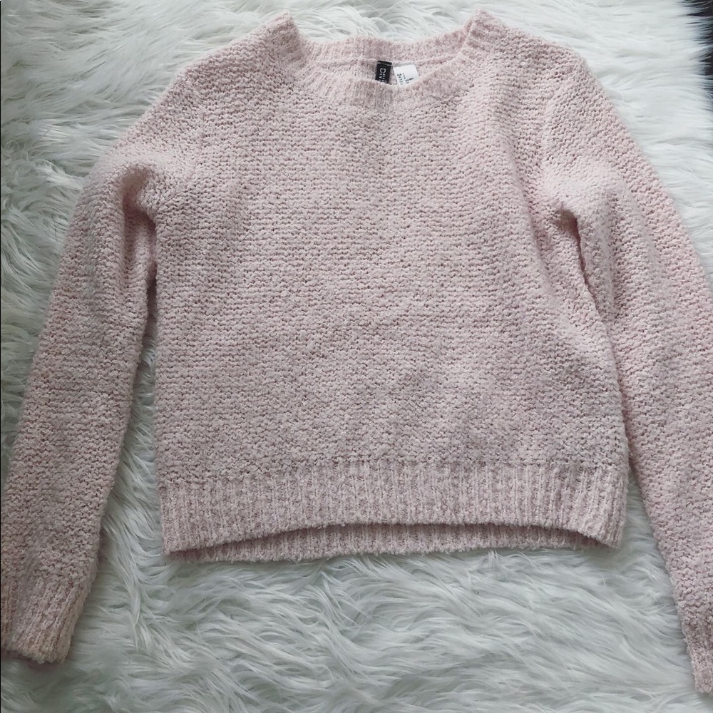 h&m pink sweater